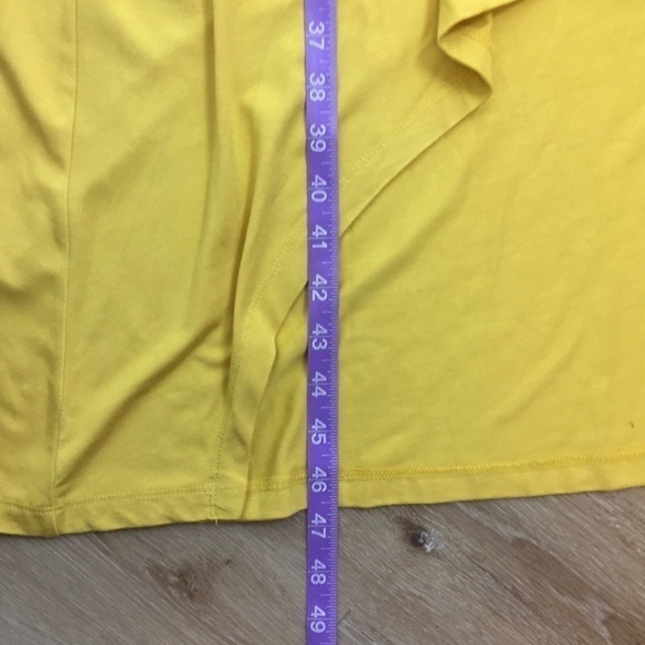 H by Halston Yellow T-Shirt Maxi High Low Dress - Picture 8 of 9